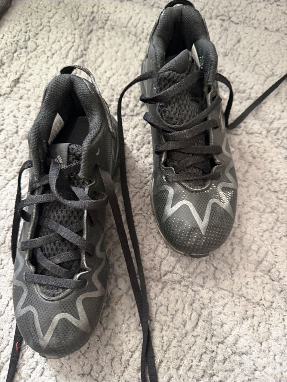 Kids Adidas Freaks Black football cleats - Lace-Up Sports Shoes